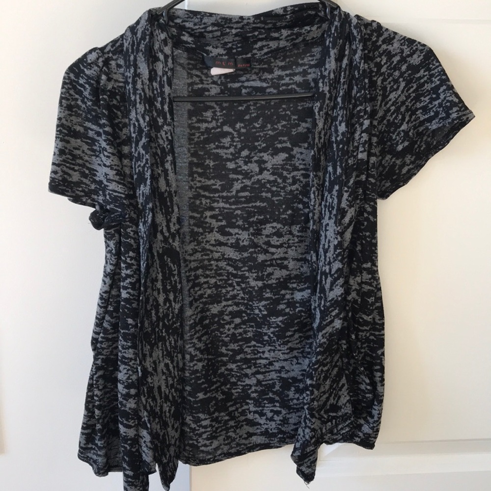 Sheer black and gray cardigan